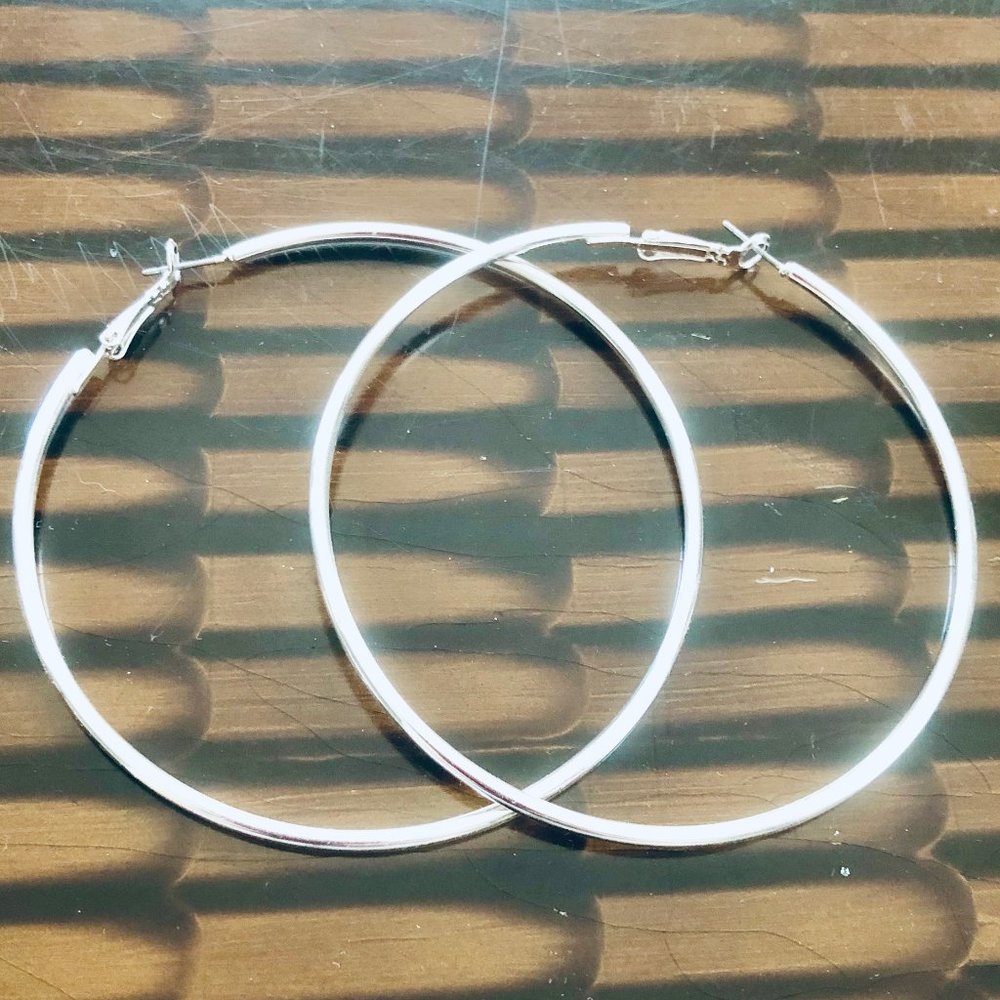 Big silver hoops